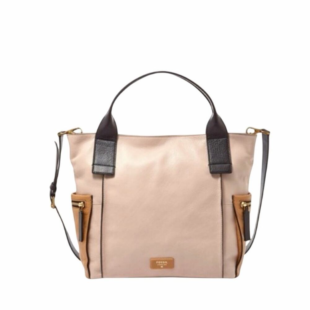 Fossil Emerson Color Block Leather Tote Bag